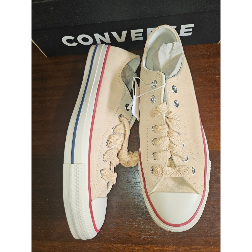 Converse Chuck Taylor All Star Mens 7.5 Womens 9.5 Beige Suede Low Top A14811C